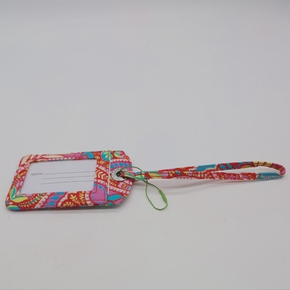 Vera Bradley Pink and Red floral Luggage Tag